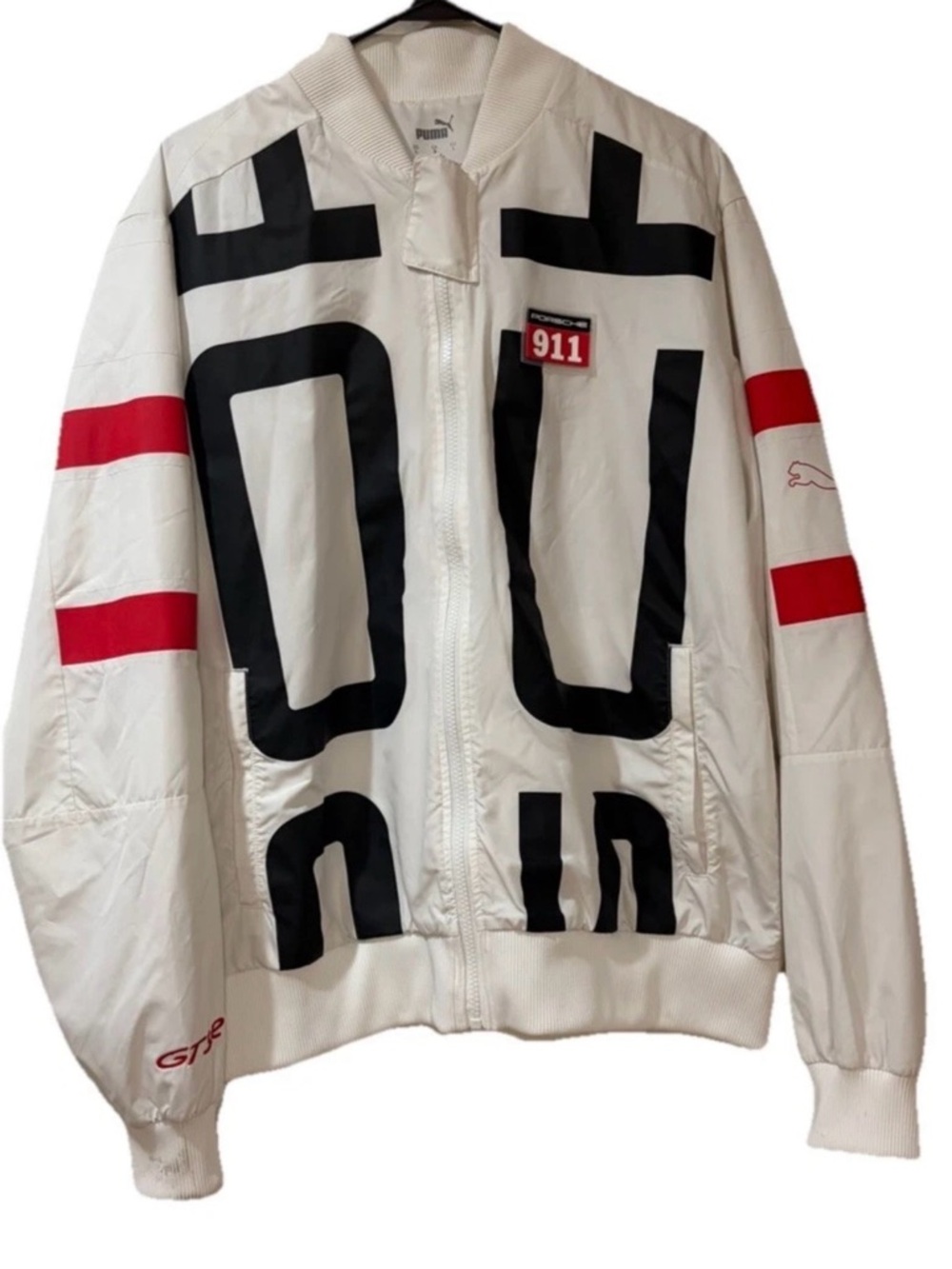PUMA x Porsche 911 GT3 White Bomber Jacket
